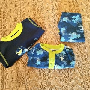 Dinosaur and Camo Pajama Set of 2